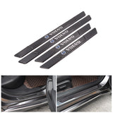 Brand New 4PCS Universal Volvo Real Carbon Fiber Black Car Door Scuff Sill Cover Panel Step Protector