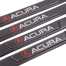 Load image into Gallery viewer, Brand New 4PCS Universal Acura Real Carbon Fiber Black Car Door Scuff Sill Cover Panel Step Protector