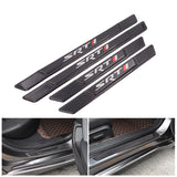 Brand New 4PCS Universal SRT Real Carbon Fiber Black Car Door Scuff Sill Cover Panel Step Protector