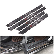 Load image into Gallery viewer, Brand New 4PCS Universal Lexus Real Carbon Fiber Black Car Door Scuff Sill Cover Panel Step Protector