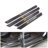 Brand New 4PCS Universal Chevrolet Real Carbon Fiber Black Car Door Scuff Sill Cover Panel Step Protector