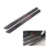 Brand New 2PCS Universal Chevrolet CAMARO RS Real Carbon Fiber Black Car Door Scuff Sill Cover Panel Step Protector