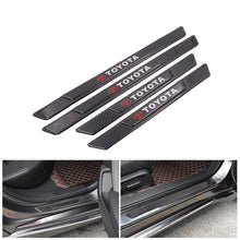 Load image into Gallery viewer, Brand New 4PCS Universal Toyota Real Carbon Fiber Black Car Door Scuff Sill Cover Panel Step Protector