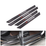 Brand New 4PCS Universal Toyota Real Carbon Fiber Black Car Door Scuff Sill Cover Panel Step Protector