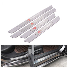 Load image into Gallery viewer, Brand New 4PCS Universal Toyota Real Carbon Fiber Silver Car Door Scuff Sill Cover Panel Step Protector