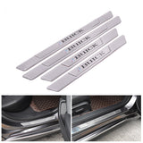 Brand New 4PCS Universal Buick Real Carbon Fiber Silver Car Door Scuff Sill Cover Panel Step Protector