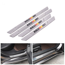 Load image into Gallery viewer, Brand New 4PCS Universal Ralliart Real Carbon Fiber Silver Car Door Scuff Sill Cover Panel Step Protector