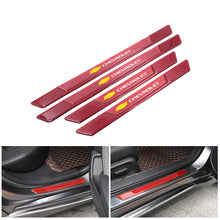 Load image into Gallery viewer, Brand New 4PCS Universal Chevrolet Real Carbon Fiber Red Car Door Scuff Sill Cover Panel Step Protector