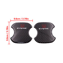 Load image into Gallery viewer, BRAND NEW UNIVERSAL 2PCS HONDA CIVIC REAL CARBON FIBER ANTI-SCRATCH DOOR HANDLE PROTECTOR