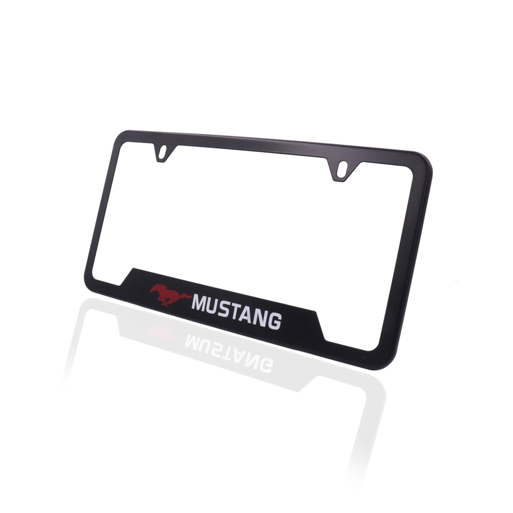 Brand New Universal 1PCS Ford Mustang Metal Black License Plate Frame