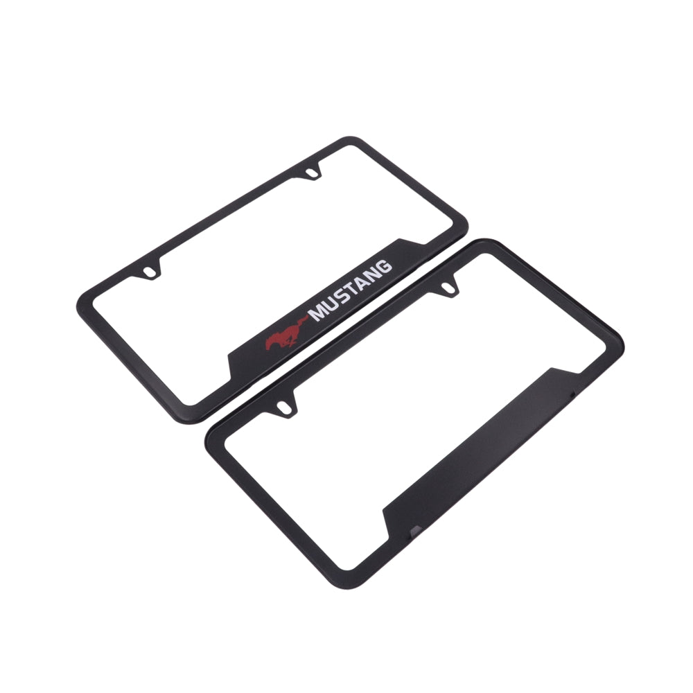 Brand New Universal 1PCS Ford Mustang Metal Black License Plate Frame