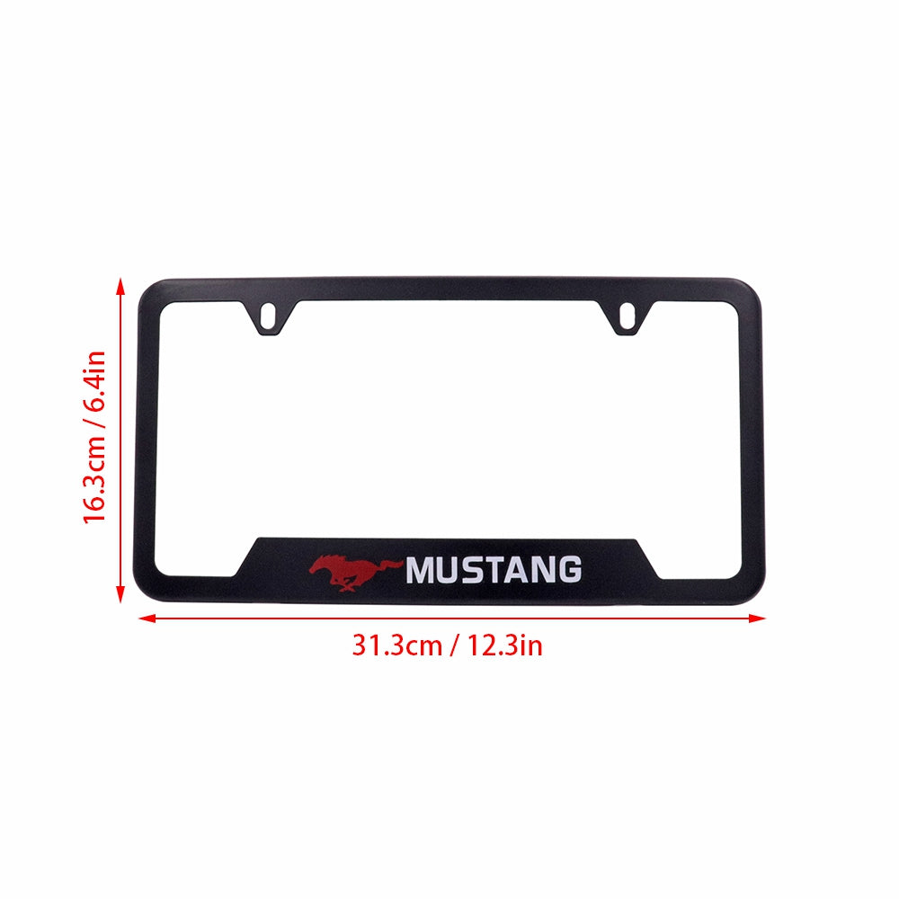 Brand New Universal 1PCS Ford Mustang Metal Black License Plate Frame