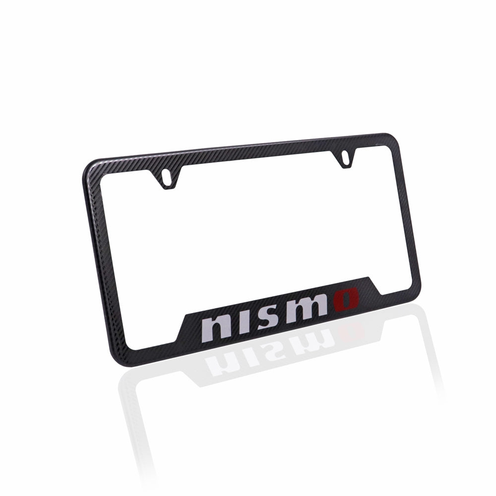 Brand New Universal 2PCS NISMO Metal Carbon Fiber Style License Plate Frame