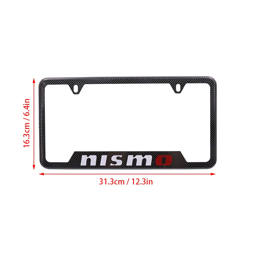 Brand New Universal 1PCS NISMO Metal Carbon Fiber Style License Plate Frame