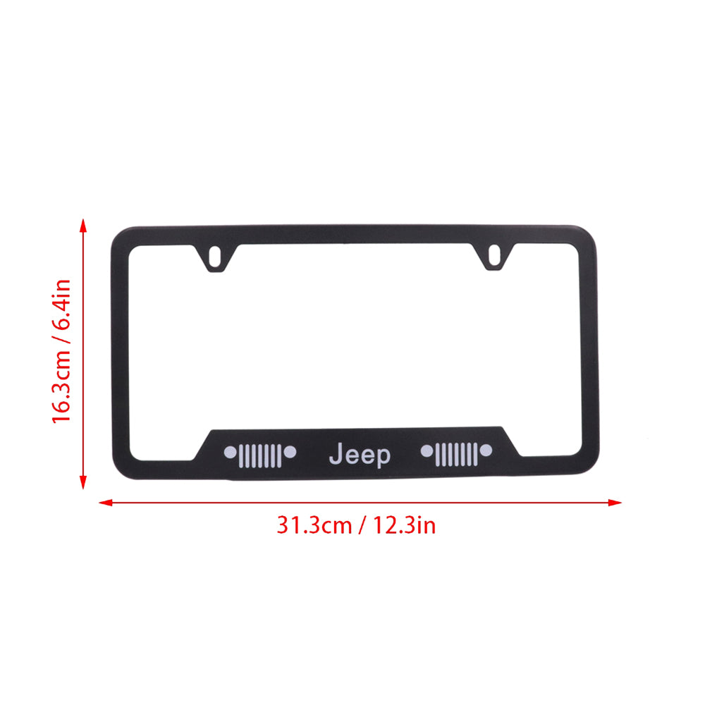 Brand New Universal 1PCS JEEP Metal Black License Plate Frame