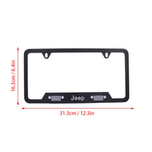 Load image into Gallery viewer, Brand New Universal 1PCS JEEP Metal Black License Plate Frame