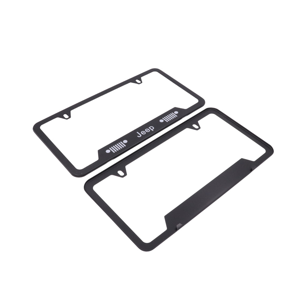 Brand New Universal 1PCS JEEP Metal Black License Plate Frame