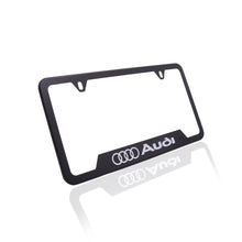 Load image into Gallery viewer, Brand New Universal 1PCS AUDI Metal Black License Plate Frame