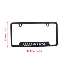 Load image into Gallery viewer, Brand New Universal 1PCS AUDI Metal Black License Plate Frame