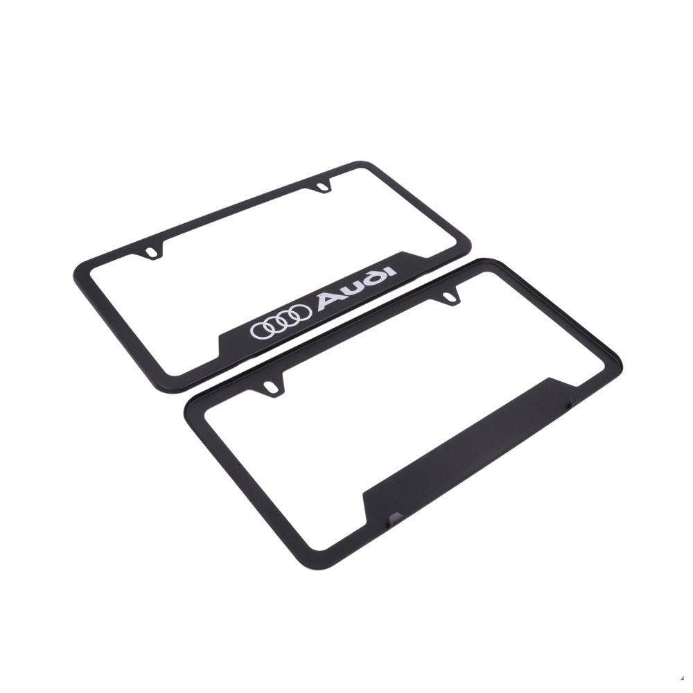 Brand New Universal 1PCS AUDI Metal Black License Plate Frame