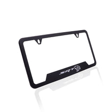 Load image into Gallery viewer, Brand New Universal 2PCS SRT Hellcat Metal Black License Plate Frame