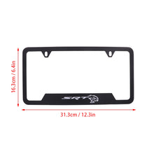 Load image into Gallery viewer, Brand New Universal 2PCS SRT Hellcat Metal Black License Plate Frame