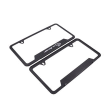 Load image into Gallery viewer, Brand New Universal 2PCS SRT Hellcat Metal Black License Plate Frame