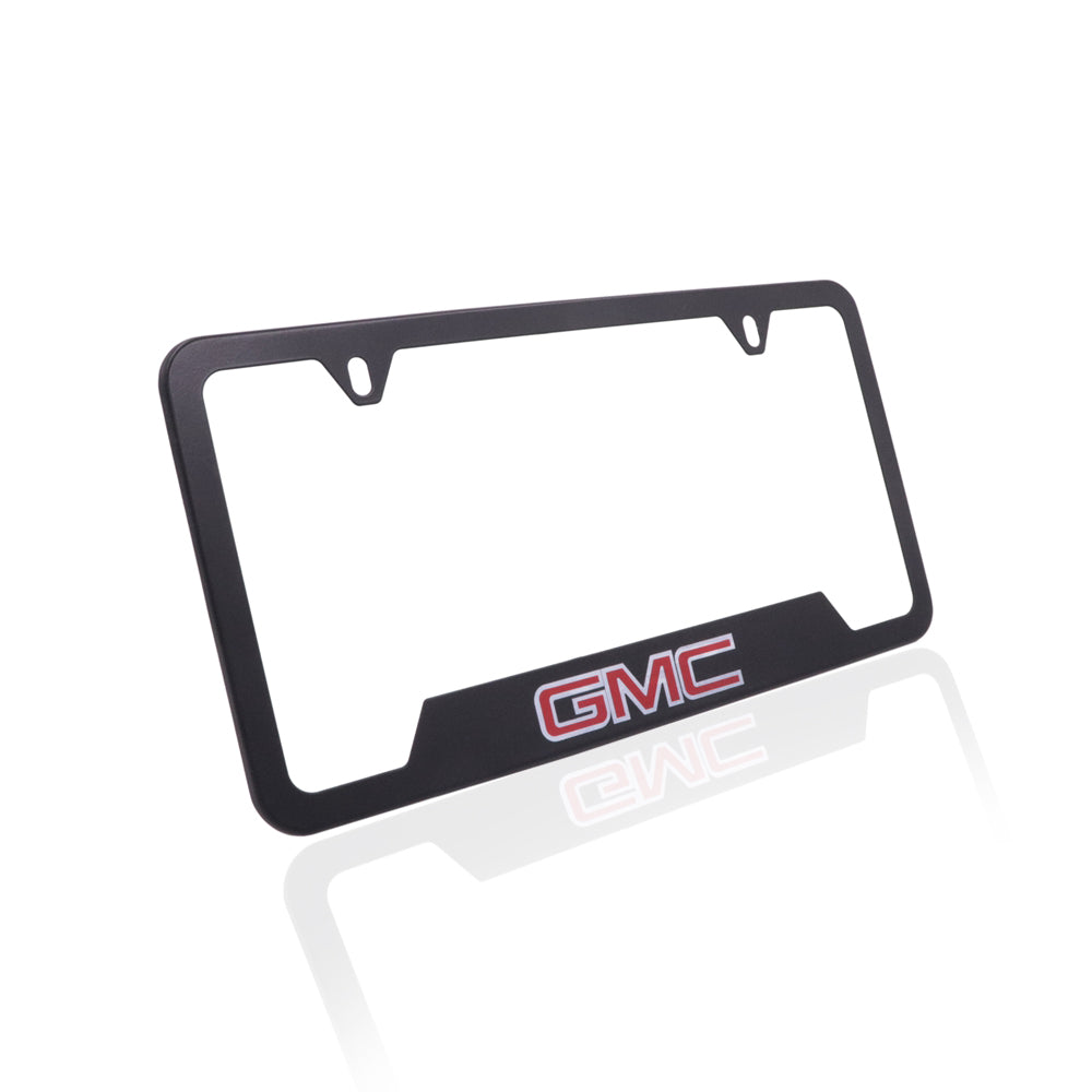 Brand New Universal 1PCS GMC Metal Black License Plate Frame