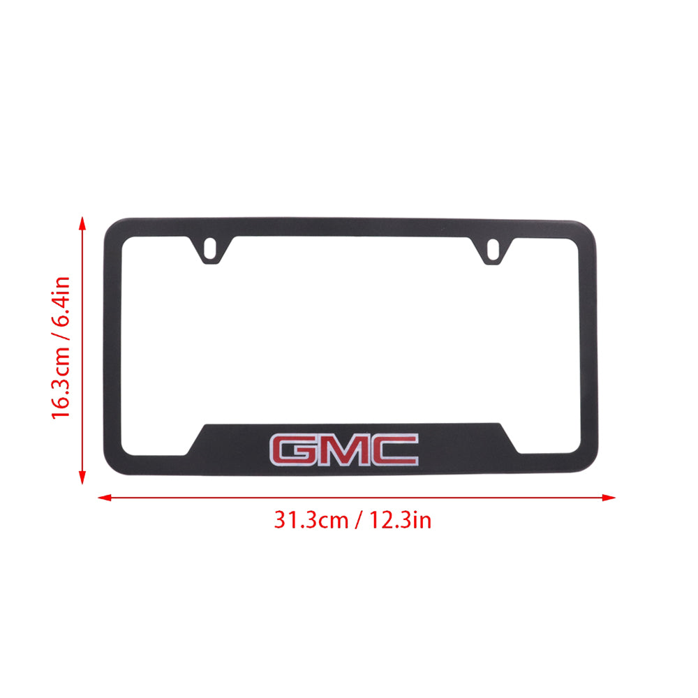 Brand New Universal 1PCS GMC Metal Black License Plate Frame