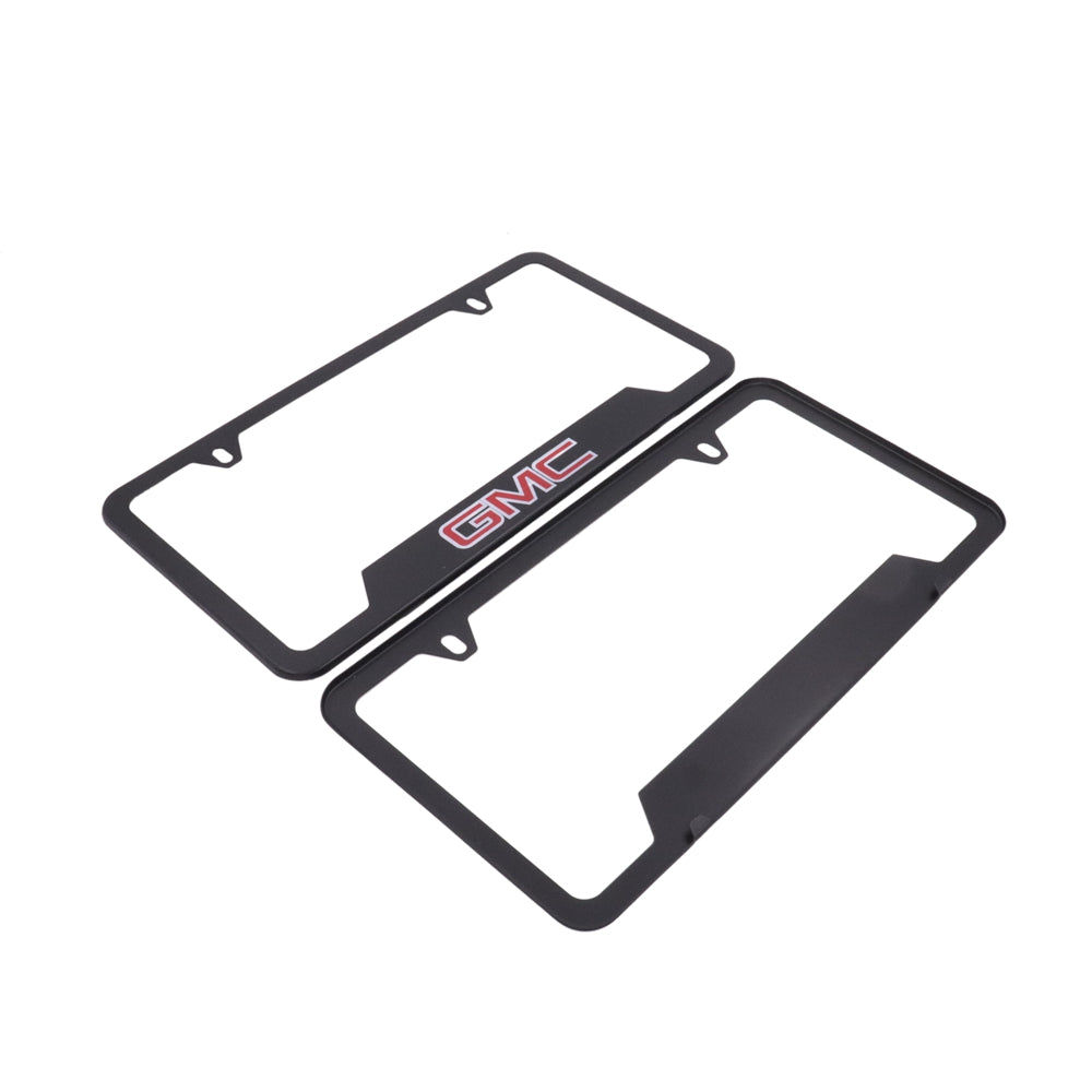 Brand New Universal 1PCS GMC Metal Black License Plate Frame