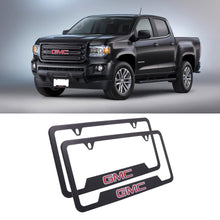 Load image into Gallery viewer, Brand New Universal 2PCS GMC Metal Black License Plate Frame