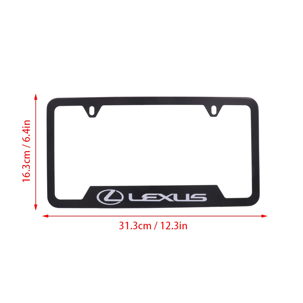 Brand New Universal 1PCS LEXUS Metal Black License Plate Frame