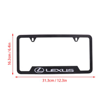 Load image into Gallery viewer, Brand New Universal 1PCS LEXUS Metal Black License Plate Frame