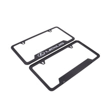 Load image into Gallery viewer, Brand New Universal 1PCS LEXUS Metal Black License Plate Frame