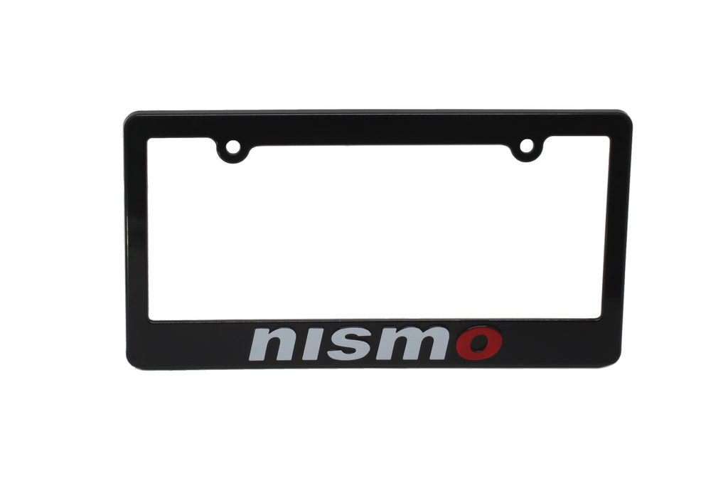 Brand New Universal 2PCS NISMO ABS Plastic Black License Plate Frame Cover