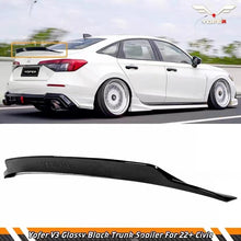 Load image into Gallery viewer, BRAND NEW 2022-2025 HONDA CIVIC 4DR SEDAN YOFER V3 GLOSSY BLACK HIGHKICK Duckbill Trunk Spoiler