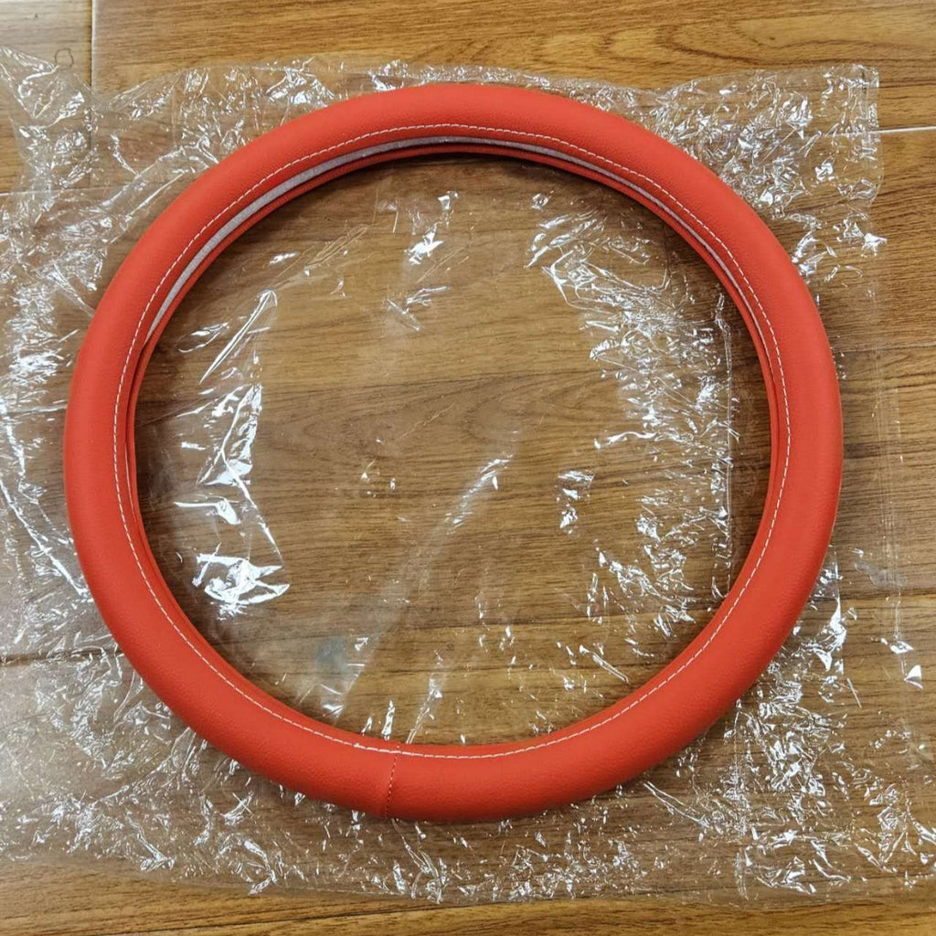 Brand New Universal Supreme Red PVC Leather Steering Wheel Cover 14.5"-15.5" Inches