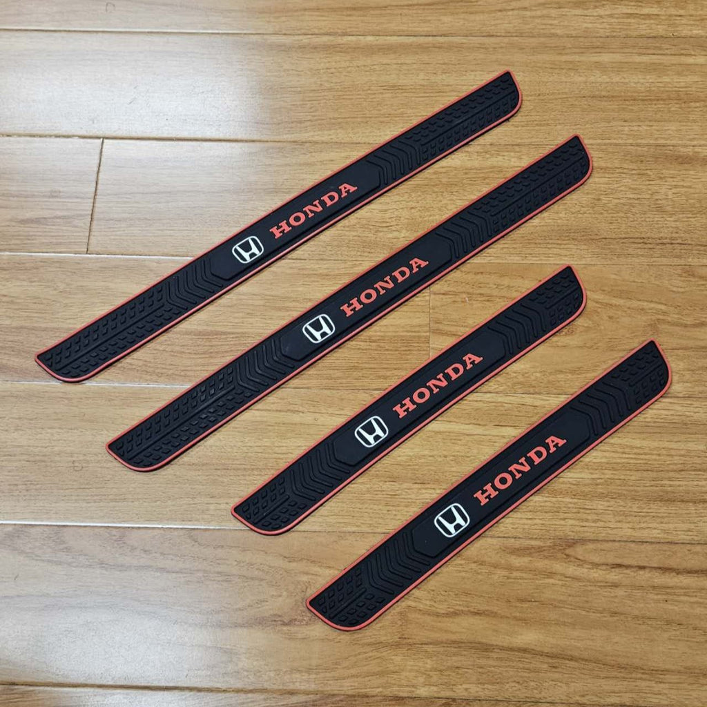 Brand New 4PCS Universal Honda Red Rubber Car Door Scuff Sill Cover Panel Step Protector