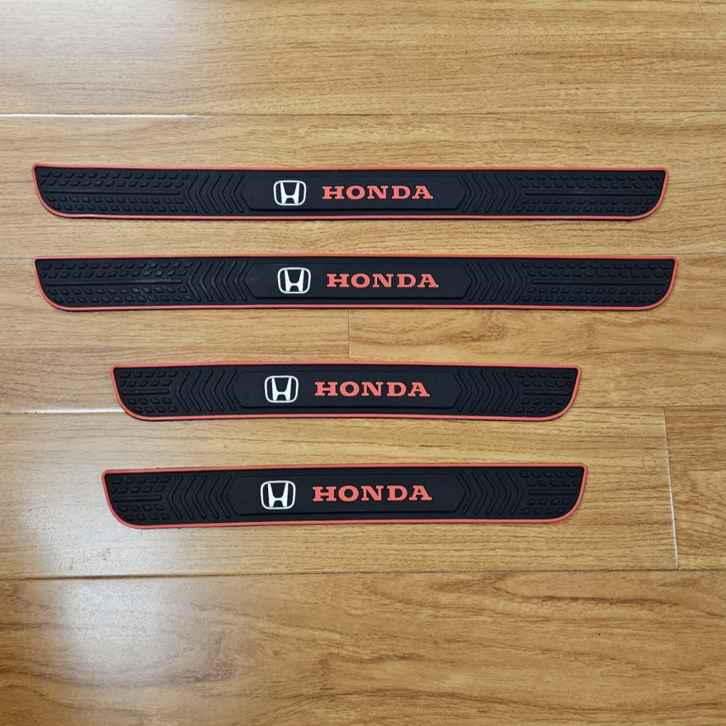 Brand New 4PCS Universal Honda Red Rubber Car Door Scuff Sill Cover Panel Step Protector