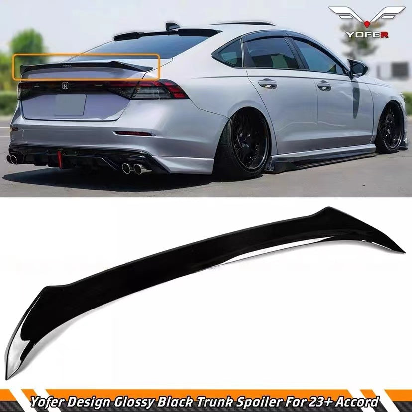 BRAND NEW 2023-2025 HONDA ACCORD YOFER DESIGN V1 GLOSSY BLACK HIGHKICK TRUNK SPOILER