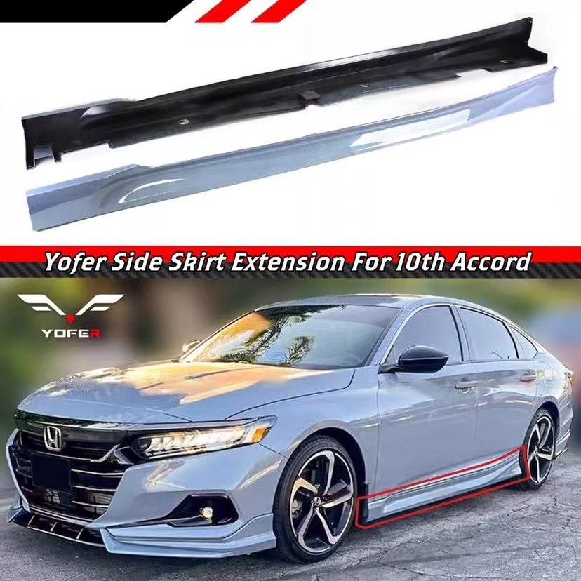 Brand New Yofer 2018-2022 Honda Accord Sonic Grey Pearl Add-On Side Skirt Extensions Splitter