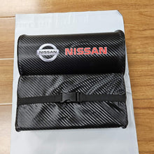 Load image into Gallery viewer, Brand New 2PCS JDM NISSAN Carbon Fiber Car Seat Neck Cushion Pillow Headrest Pad