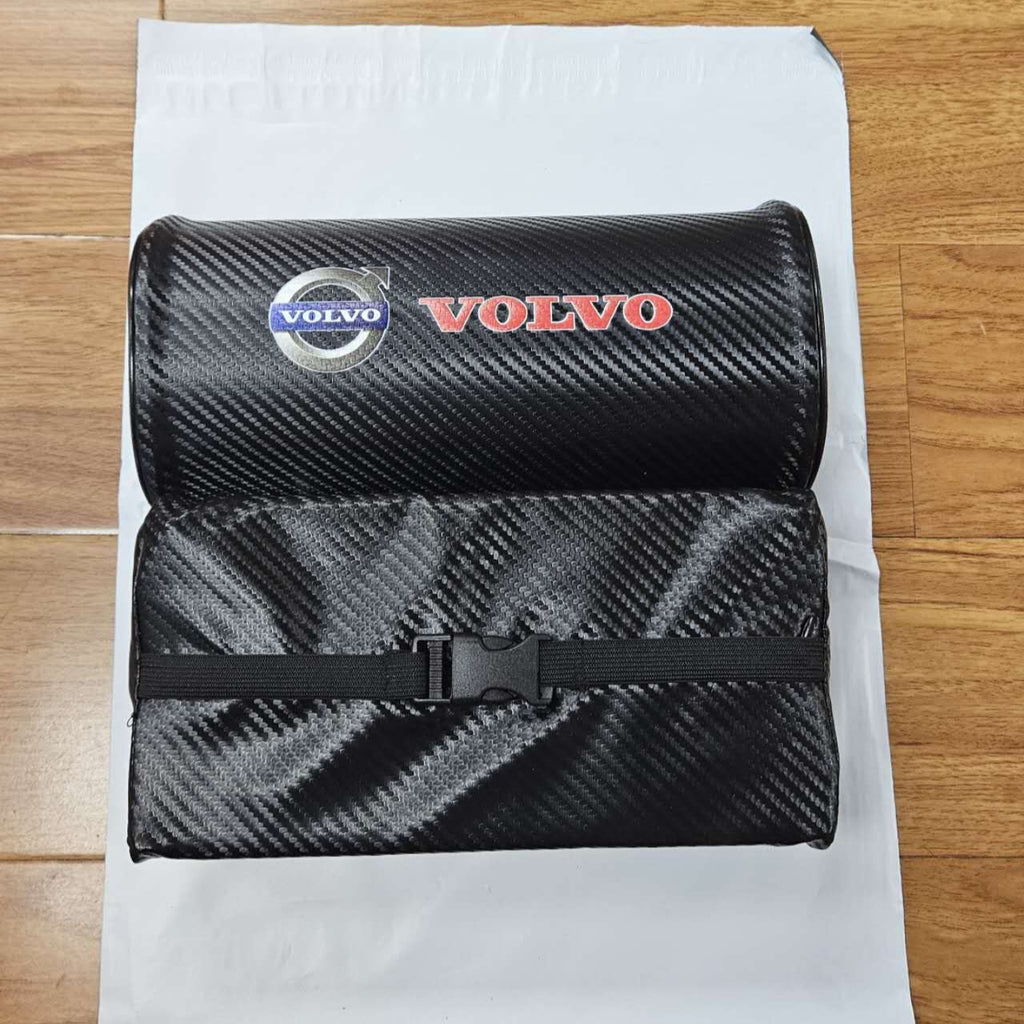 Brand New 2PCS JDM VOLVO Carbon Fiber Car Seat Neck Cushion Pillow Headrest Pad