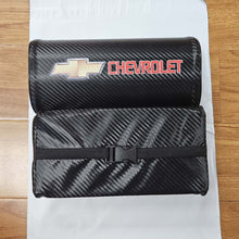 Load image into Gallery viewer, Brand New 2PCS JDM Chevrolet Carbon Fiber Car Seat Neck Cushion Pillow Headrest Pad