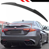 Brand New For 2017-2024 Alfa Romeo Giulia Quadrifoglio Real Carbon Fiber Trunk Spoiler Wing