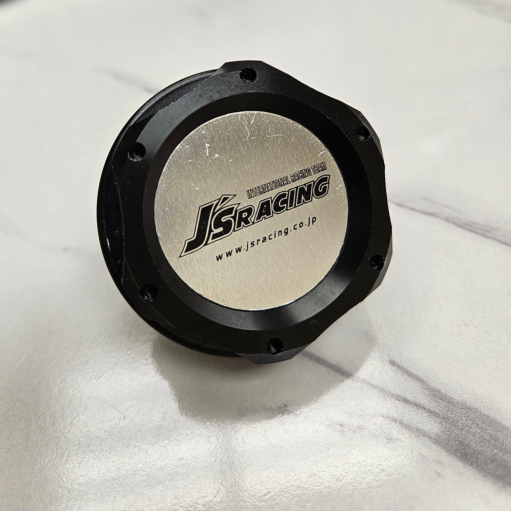 Brand New J'S RACING Black Engine Oil Fuel Filler Cap Billet For Honda / Acura