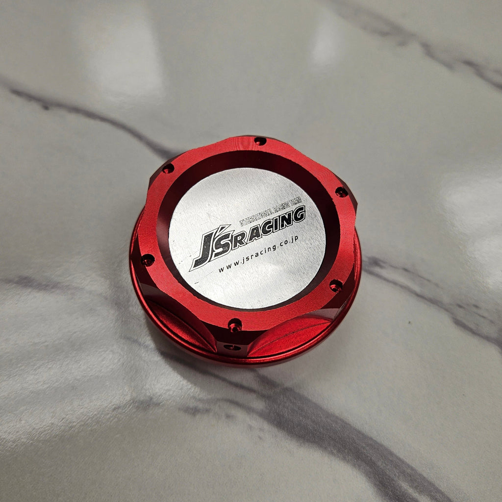 Brand New J'S RACING Red Engine Oil Fuel Filler Cap Billet For Honda / Acura