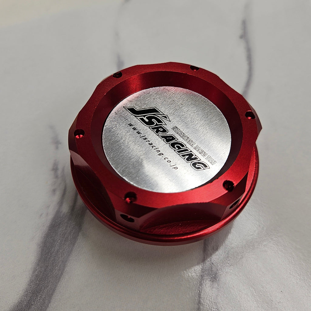 Brand New J'S RACING Red Engine Oil Fuel Filler Cap Billet For Honda / Acura