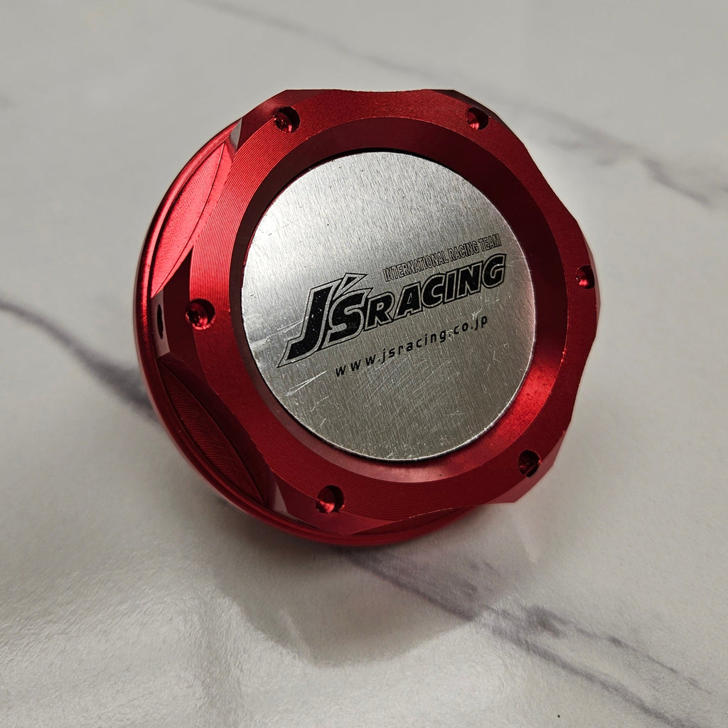 Brand New J'S RACING Red Engine Oil Fuel Filler Cap Billet For Honda / Acura