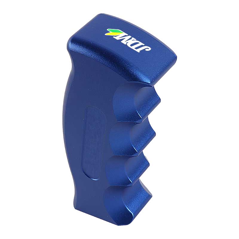 Brand New JDM Beginner Leaf Universal Blue Aluminum Slotted Pistol Grip Handle Manual Gear Shift Knob Shifter M8 M10 M12